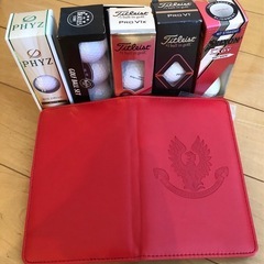 ゴルフボール、スコアカードホルダー（新品）の画像