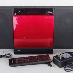 超美品★iPod/iPhone/iPad対応 Bluetooth機能搭載★Pioneer スタイリッシュCDミニコンポ X-SMC01BT-K★動作確認済【1点難あり】の画像