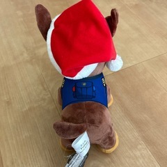 パウパトロール　サンタ帽子BIGぬいぐるみ　チェイスの画像