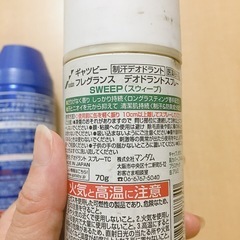 メンズ　制汗スプレー　残量半分程度×3本の画像