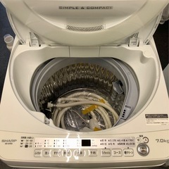 SHARP  ES-G7E5 シャープ　全自動電気洗濯機　2018年製　の画像
