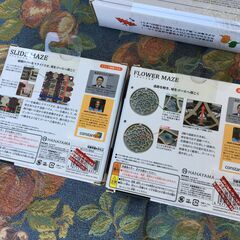 知育玩具【未使用品3点】かつのう 活脳 パズル スライドメイズ フラワーメイズ/変な迷宮からの脱出の画像