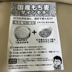 国産もち米 ダイシモチ 450g もちむぎ 保存食 大麦の画像