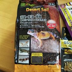 トカゲの餌、床材の画像