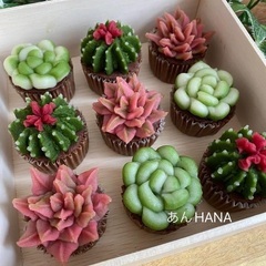 【10/12(土)】あんこで作る多肉植物「多肉ミニカップケーキレッスン」の画像
