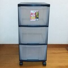 収納ボックス クリアーボックス 引出し キャスター付き 濃い青