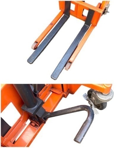 ○ゴールドリフター 150kg フォーク高さ 約60mm〜1490mm 長さ 約690mm 油圧式 フォークリフト 中古品■ジモティ姫路