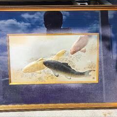 額入りの鯉のアート