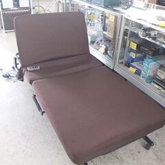 電動リクライニング 折りたたみベッド マット幅90cm シングルベッド ブラウン ☆ 札幌市 北区 屯田 