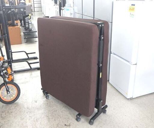 電動リクライニング 折りたたみベッド マット幅90cm シングルベッド ブラウン ☆ 札幌市 北区 屯田 