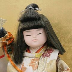 ガラスケース入り 御所人形 初陣 吉徳大光 幅40.5×奥行28×高さ36.5cm 五月人形 端午の節句 兜 縁起物 コレクション インテリア 札幌市 清田区 平岡の画像