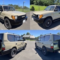 トヨタ　ランドクルーザー プラド TXワイド　ナローボディ リフトアップ 丸目 サンルーフ 車検長期 ディーゼル ターボ 1KZの画像