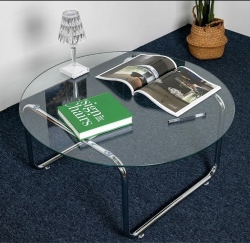 ガラステーブル ローテーブル 韓国　無機質