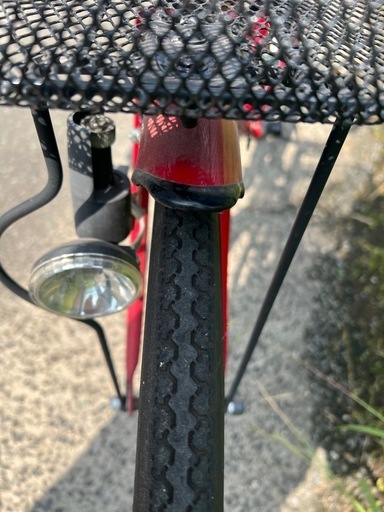 名古屋市内配達無理！26インチシティーサイクル赤い自転車シングルギア