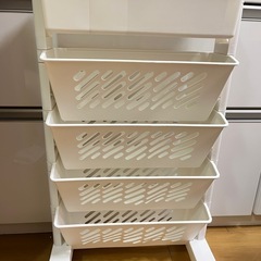 【お取引き中】収納棚  収納ケース5段 　書類・お手紙整理