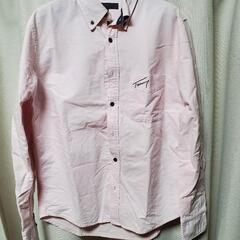 TOMMY HILFIGER 長袖シャツ ピンク メンズM条件付き無料
