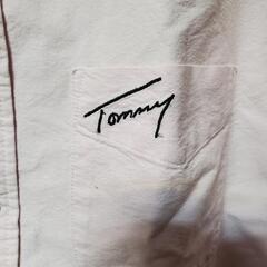 TOMMY HILFIGER 長袖シャツ ピンク メンズM条件付き無料の画像