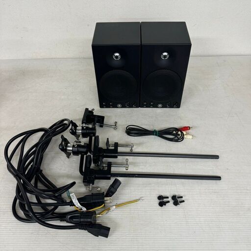 【YAMAHA】 ヤマハ スピーカー MSP3A ペア 動作品 デスク取付ステー付 パワードモニタースピーカー 美品 Y0243