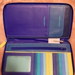 マイウォリットMywalitボールペン付パスポートケーストラベルウォレット長財布の画像