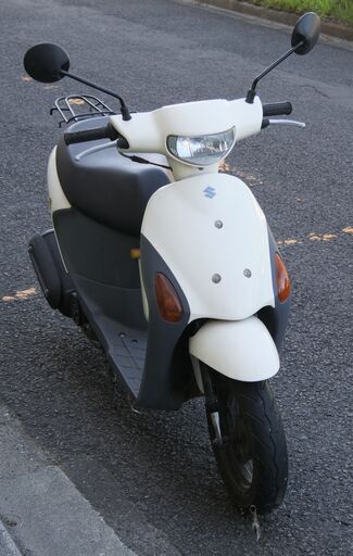 レッツ4　アイボリー　原付バイク