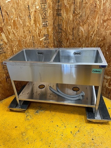 C(6646)マルゼン 二槽シンク BS2-126N バックガードなし W1200D600H785 流し台 ステンレス 業務用シンク 直接取引き歓迎 大阪 厨房機器