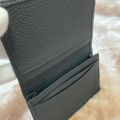 HANATORAハナトラ本革シュリンクカーフレザー名刺入れカードケースブラック黒の画像