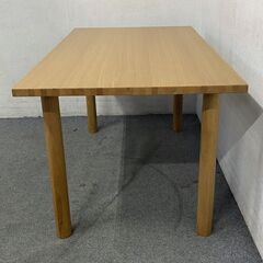 無印良品/MUJI 板と脚でできた木製テーブルシリーズ オーク材 幅140cm シンプル ナチュラル 中古家具 店頭引取歓迎 R8681の画像
