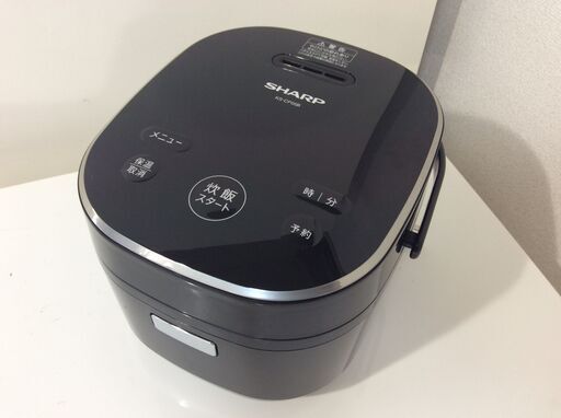 （9/12受渡済）JT9434【SHARP/シャープ 炊飯器】美品 2020年製 KS-CF05B-B 3合炊 マイコン炊飯器 内釜：黒厚釜