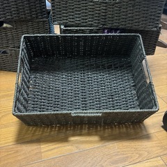 13個セット　ニトリ　収納ケース　バスケット　ライラ3 ダークブラウン(ダークブラウン色カラーボックスとセット販売もあります。)の画像