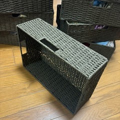 13個セット　ニトリ　収納ケース　バスケット　ライラ3 ダークブラウン(ダークブラウン色カラーボックスとセット販売もあります。)の画像