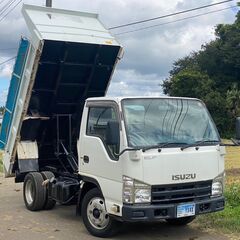 【J-0029】いすゞ　エルフ　NJR85　2t 低床 ダンプ　H23年式　最大積載量2000kg　コボレーン付　新明和　1年車検付の画像