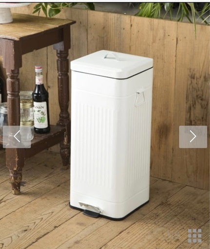 GalvaスクエアダストBOX 30L マッドホワイト