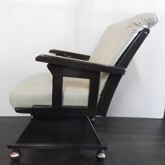 【JM005】丸型キャスター付きこたつチェアー TP-9RL DBR 回転椅子 背もたれの角度が変わる！ ダイニングチェアの画像