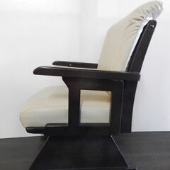 【JM005】丸型キャスター付きこたつチェアー TP-9RL DBR 回転椅子 背もたれの角度が変わる！ ダイニングチェアの画像