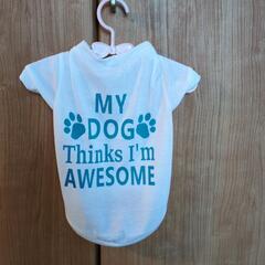 未使用品　ワンちゃんの夏服(全犬種)2枚組　可愛いハンガー付きの画像