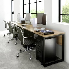 オシャレ　スリムシンプルなデスクの画像