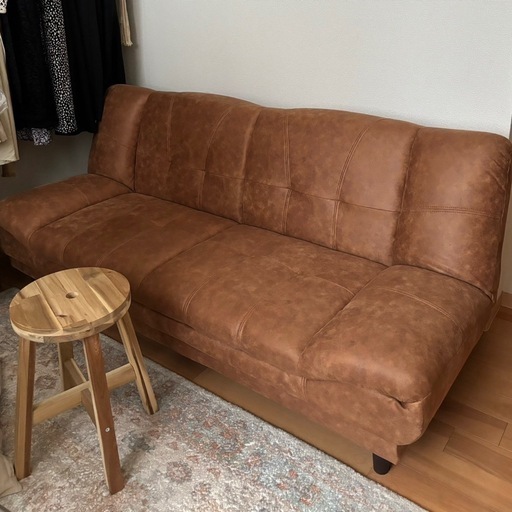 ソファベッド　天然木使用