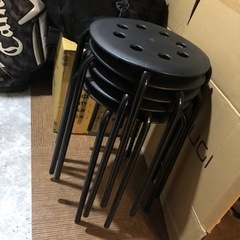 IKEA 丸椅子4脚セット