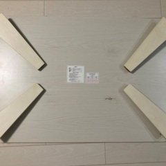 ニトリ　折りたたみ　ローテーブル/ホワイトウォッシュ 木目の画像