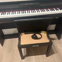 電子ピアノ+ ピアノスツール＋ヘッドセットの画像
