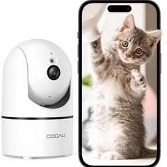 【300万画素・QRコードWIFI接続】COOAU 見守りカメラ...