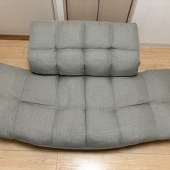 ソファ 小さめ 1人〜2人掛け グレーの画像