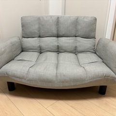 ソファ 小さめ 1人〜2人掛け グレーの画像