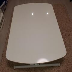 昇降式テーブル　ホワイト　120×75㎝の画像