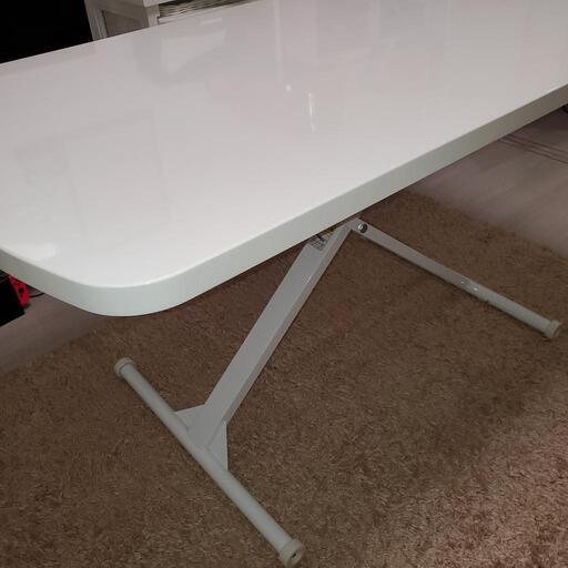 昇降式テーブル　ホワイト　120×75㎝