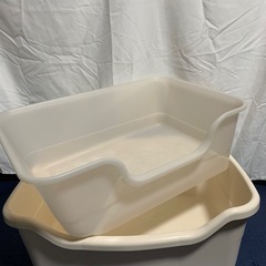 ワイドサイズの猫トイレ2個セット