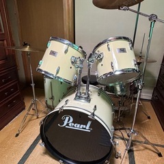 perlパール　ドラムセット白