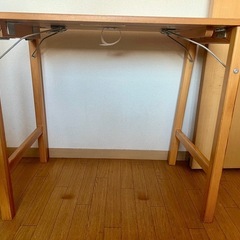無印良品 パイン材 折りたたみ式テーブルの画像