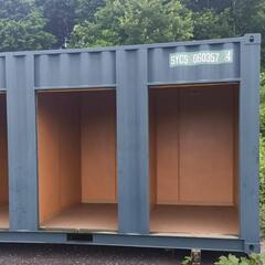【20ft 4部屋シャッター コンテナ①】 7tユニック車で配送可能 (株)トラストカーゴ 印西コンテナ販売所の画像