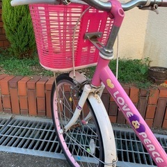 【受付終了】子ども　自転車　20インチ　女子　ピンク　の画像